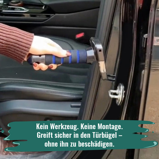 Stabora wird ohne Werkzeug in den Türbügel gesteckt